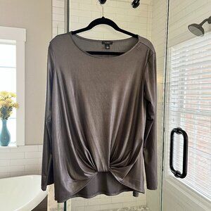 Shimmery silver Halogen top, perfect for a holiday party!  Size Small.